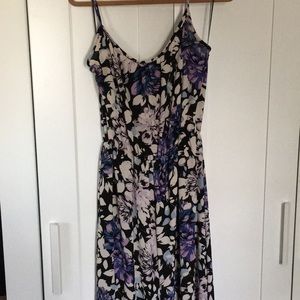 Verse black floral maxi